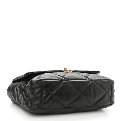 Chanel Lambskin Quilted Maxi Chanel 19 Flap Black 4 of 10