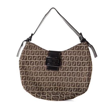 Fendi Zucchino Small Hobo Dark Brown 1 of 10