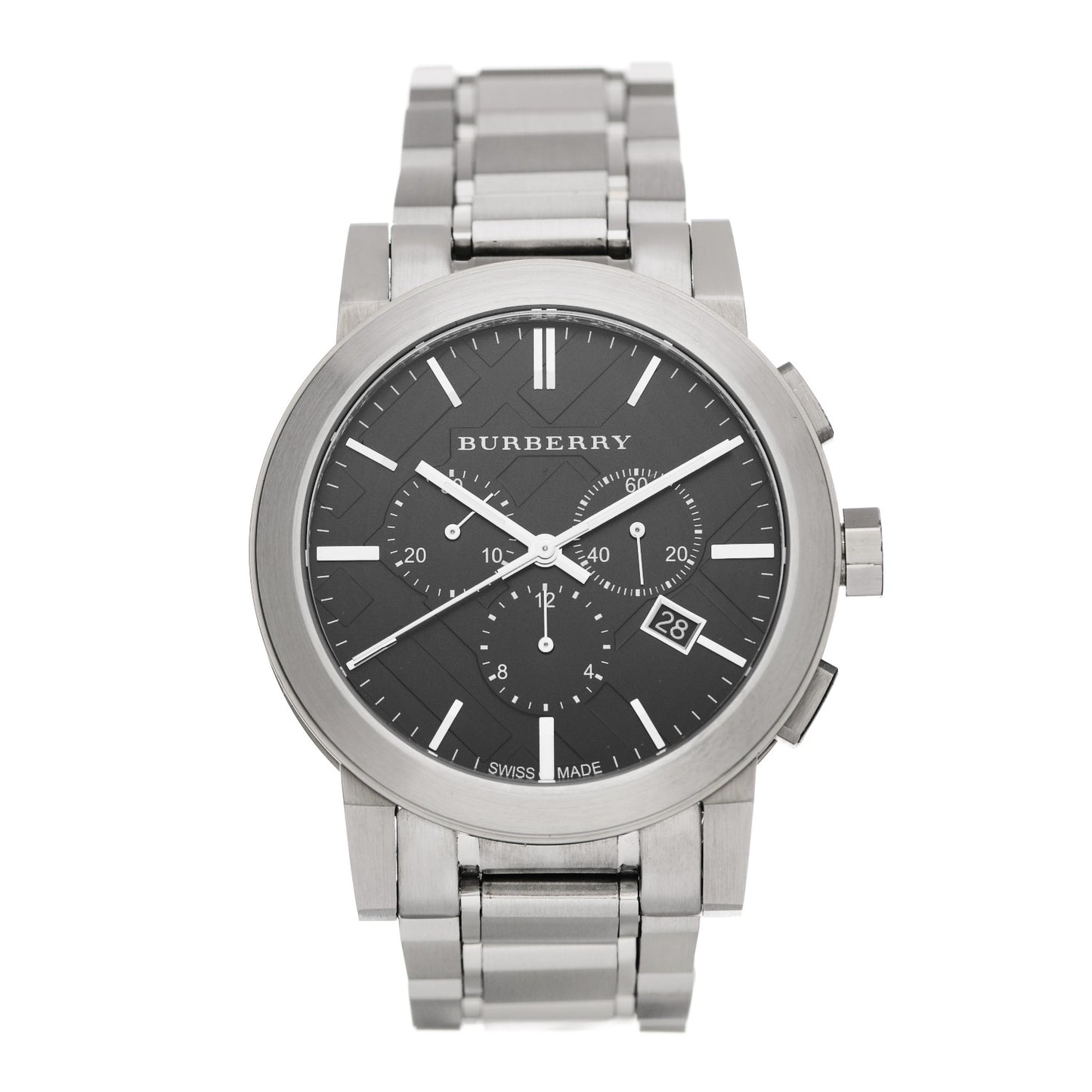 Stainless Steel 42mm Chronograph Quartz Watch Black BU9351