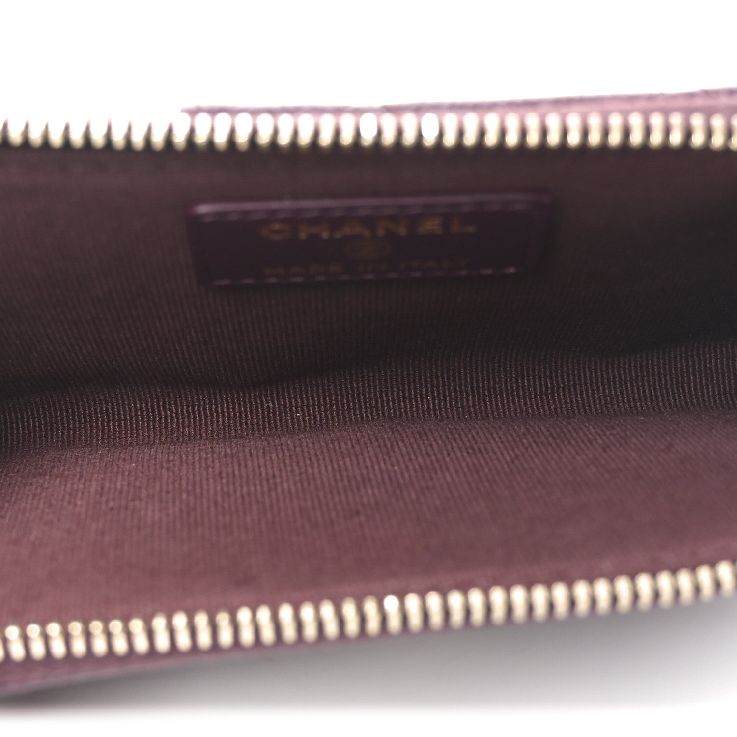 Chanel Caviar Quilted CC Zip Around Card Holder Burgundy 5 of 8
