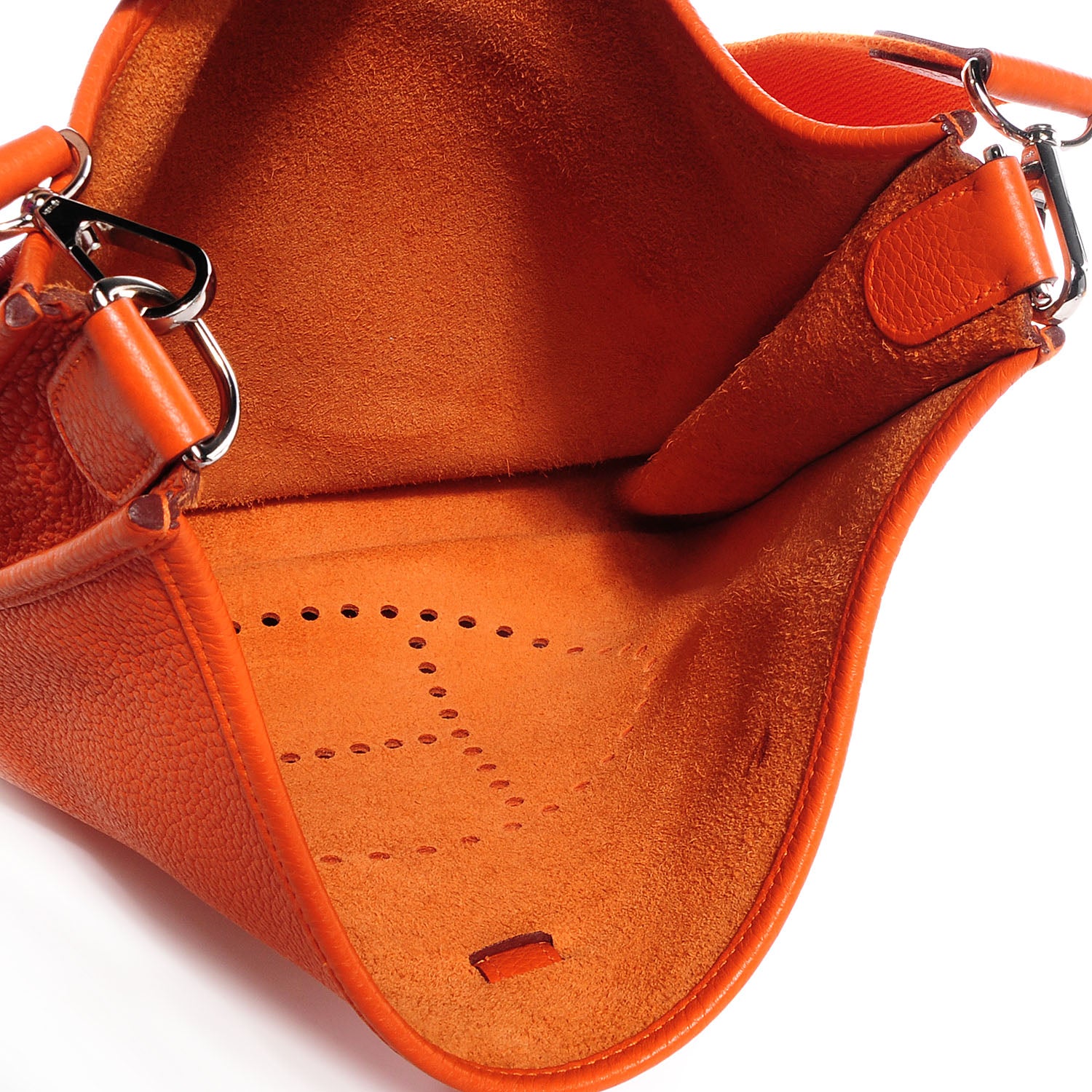 Hermes Taurillon Clemence Evelyne III GM Orange 5 of 7