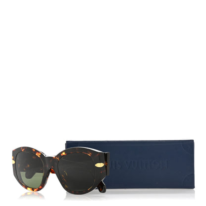 Louis Vuitton Acetate La Femme D'A Cote Cat Eye Sunglasses Z1292E Dark Tortoise 10 of 10