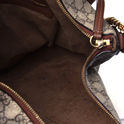 Gucci GG Supreme Monogram Large Linea A Hobo Light Brown 5 of 7
