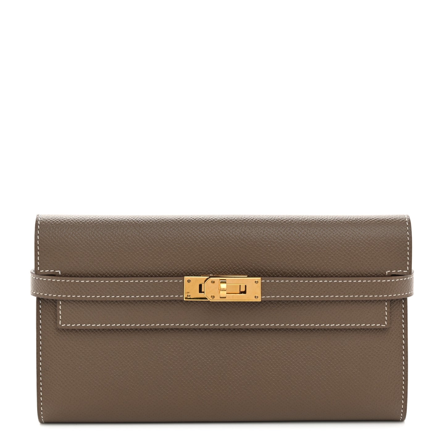 Epsom Kelly Longue Wallet Etoupe