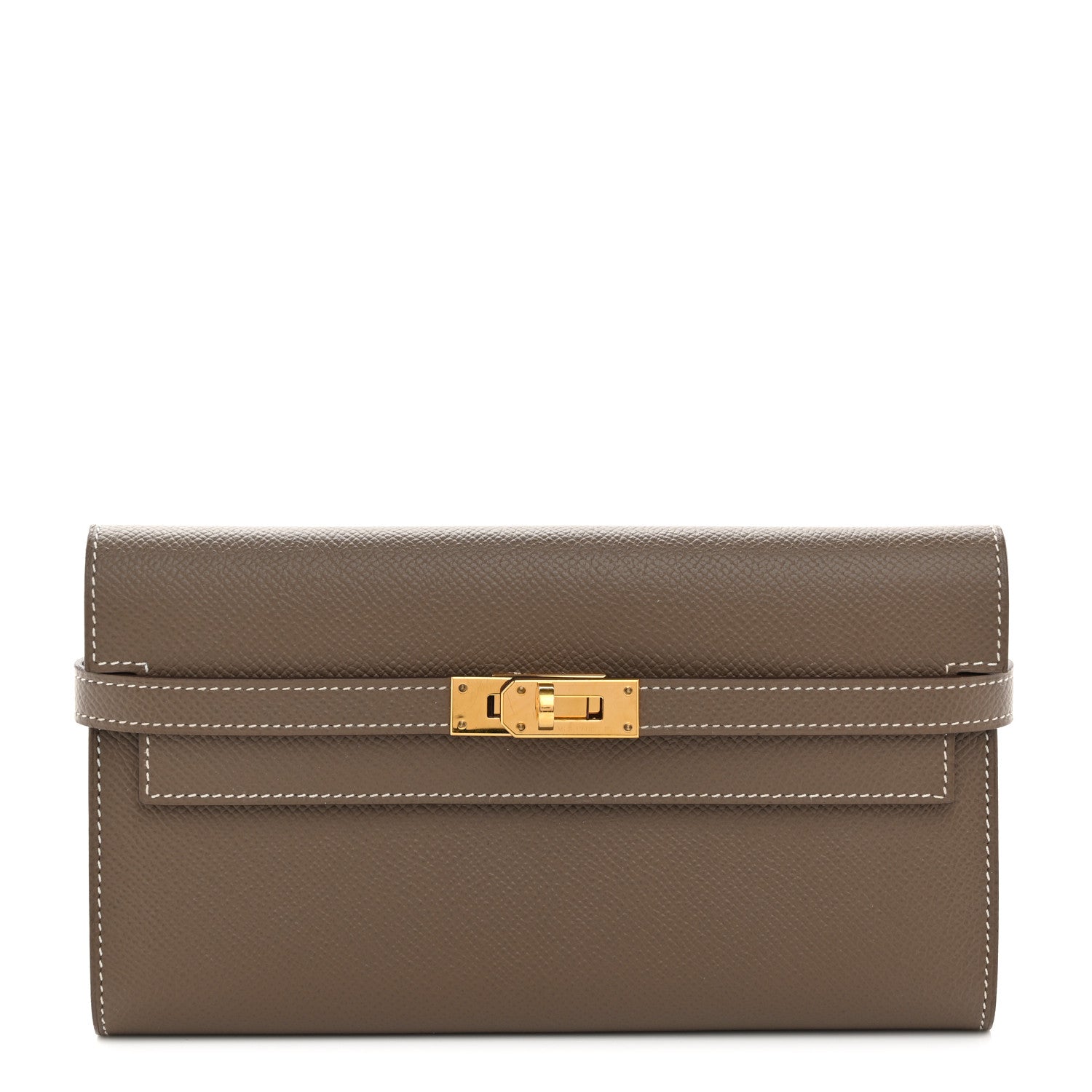 Hermes Epsom Kelly Longue Wallet Etoupe 1 of 8