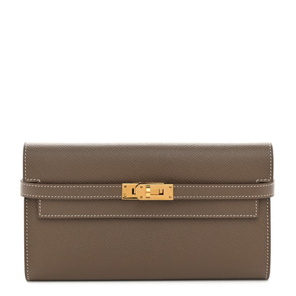 Hermes Epsom Kelly Longue Wallet Etoupe 1 of 8