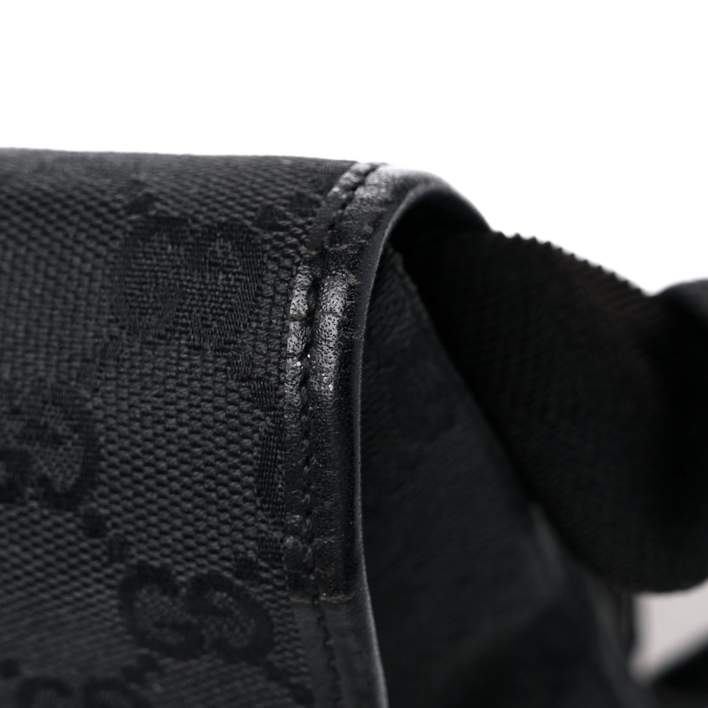 GG Monogram Web Flight Belt Bag Black