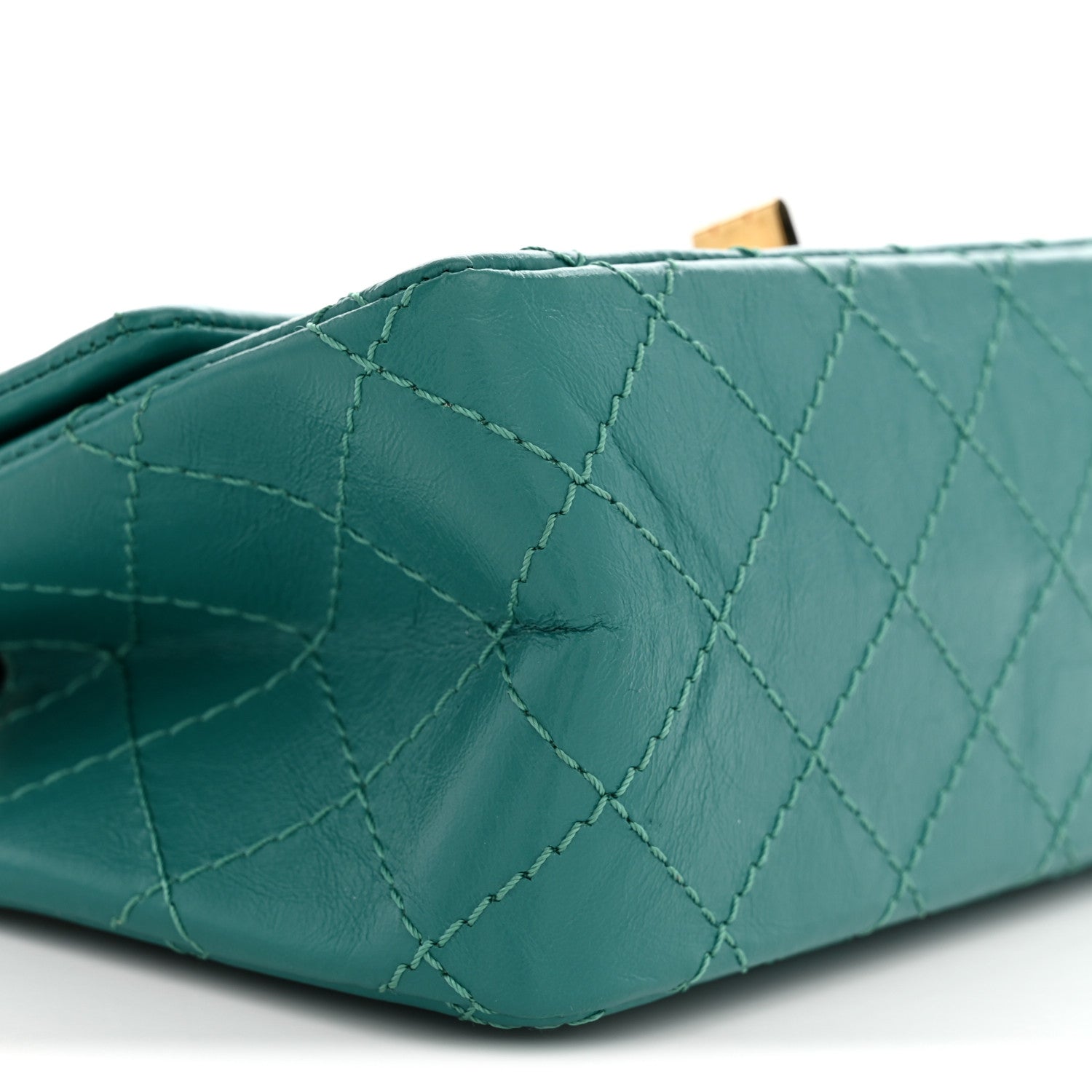 Chanel Aged Calfskin Quilted 2.55 Reissue Mini Flap Green 8 of 10