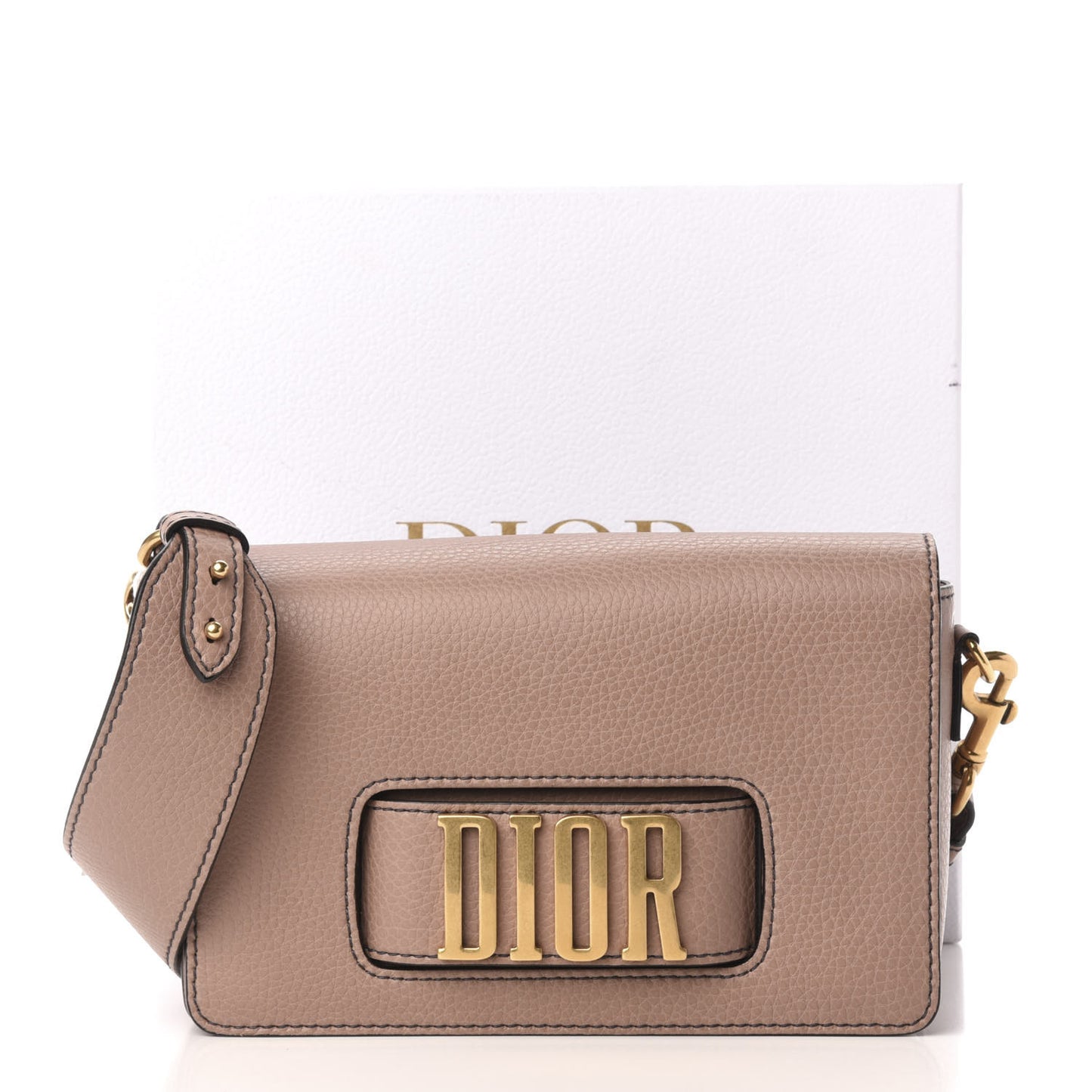 Grained Calfskin Dio(r)evolution Flap Bag Old Rose