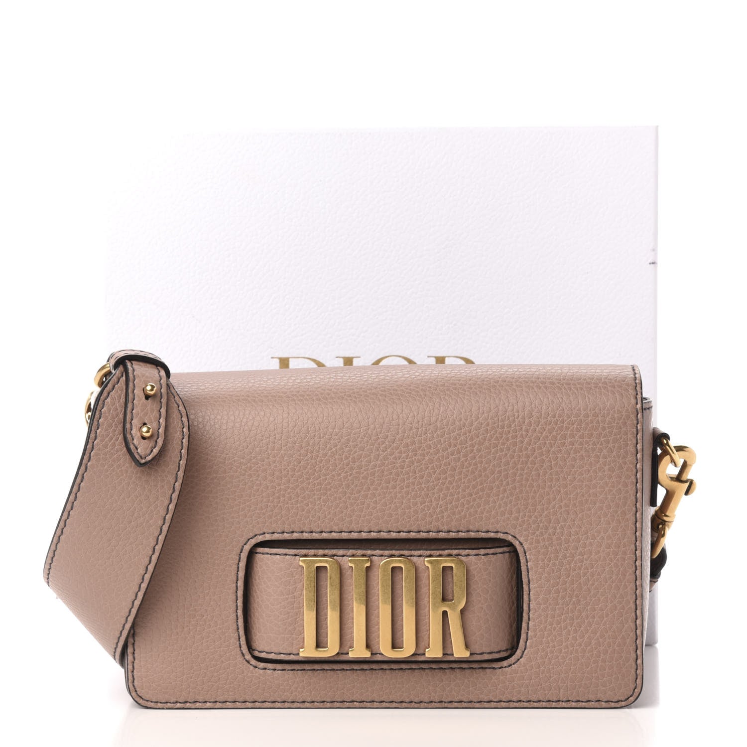 Christian Dior Grained Calfskin Dio(r)evolution Flap Bag Old Rose 11 of 11