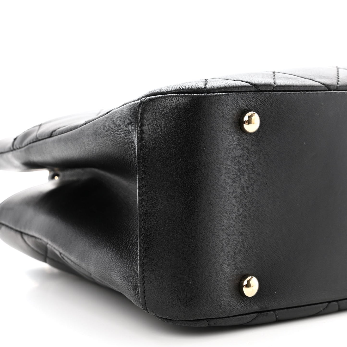 Lambskin Carry Chic Shopping Tote Black