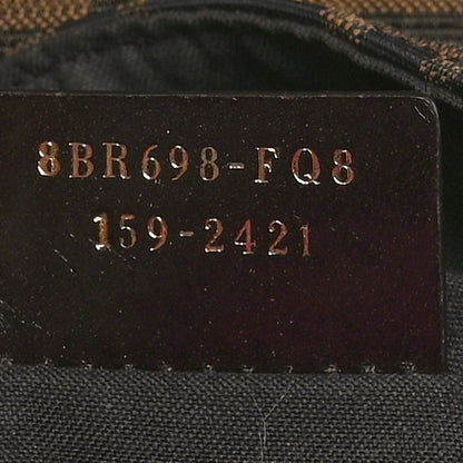 Fendi Zucca Vitello Spalmati Small Hobo Tobacco Magenta 8 of 10