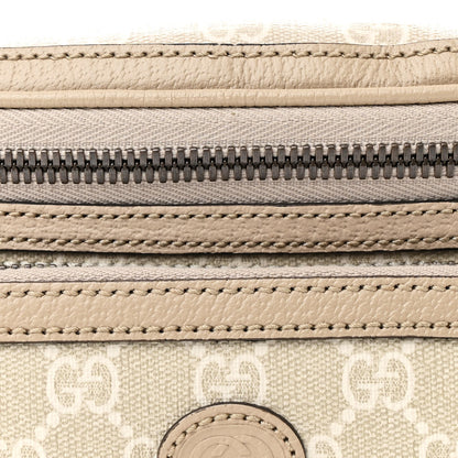 Gucci GG Supreme Monogram Textured Calfskin Web Retro Interlocking G Belt Bag Beige Mystic White Oatmeal 8 of 13