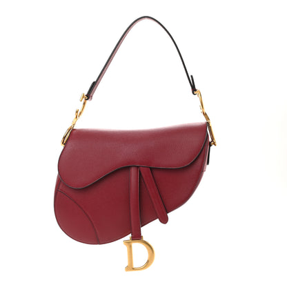 Christian Dior Grained Calfskin Saddle Bag Red 1 of 8