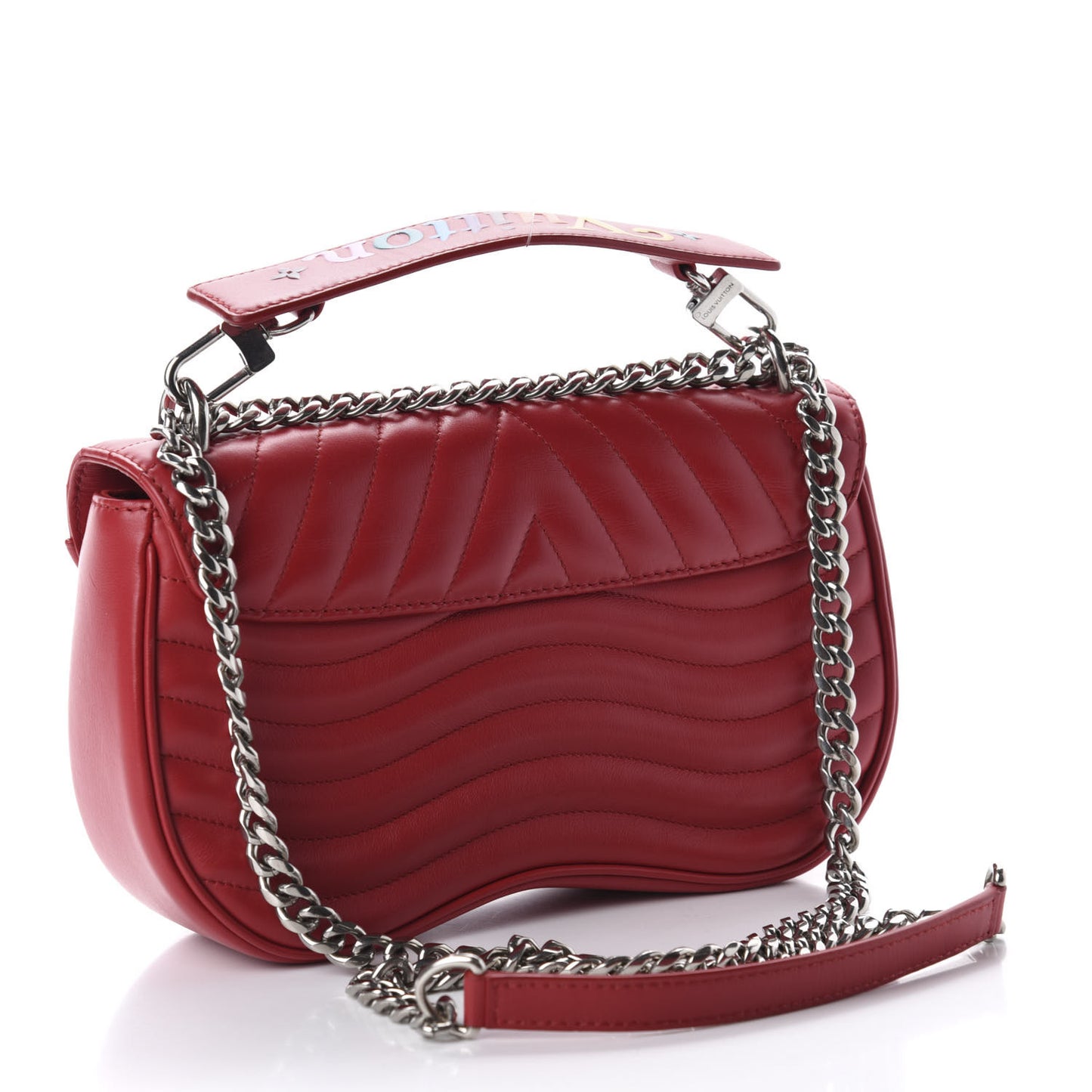 Calfskin New Wave Chain MM Ecarlate