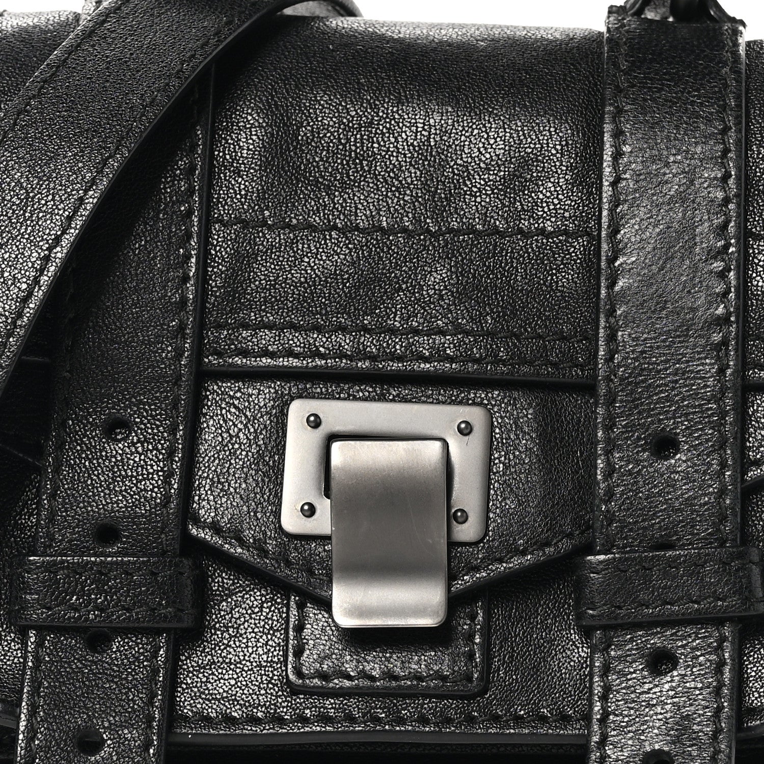 Proenza Schouler Lambskin Micro PS1 Satchel Black 8 of 10