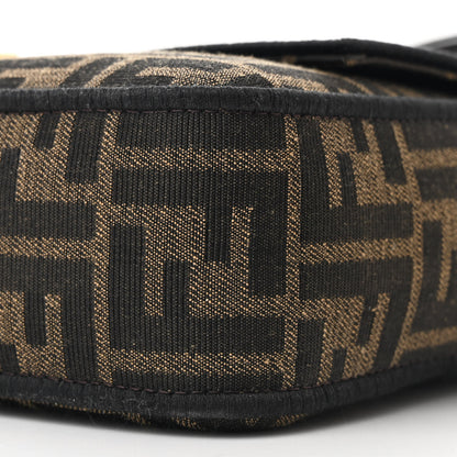 Fendi Fabric Jacquard FF 1974 Medium Baguette Tobacco Moro Black 10 of 10