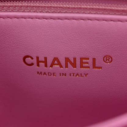 Chanel Caviar Quilted Mini Coco Chain Handle Flap Pink 6 of 10