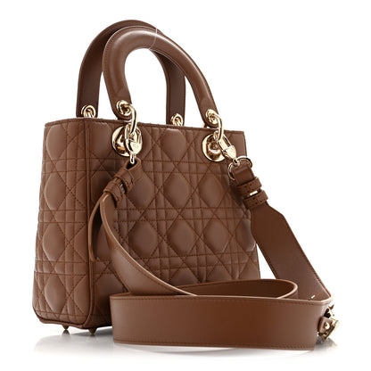 Christian Dior Calfskin Cannage Small My ABCDior Lady Dior Downtown Brown 3 of 11