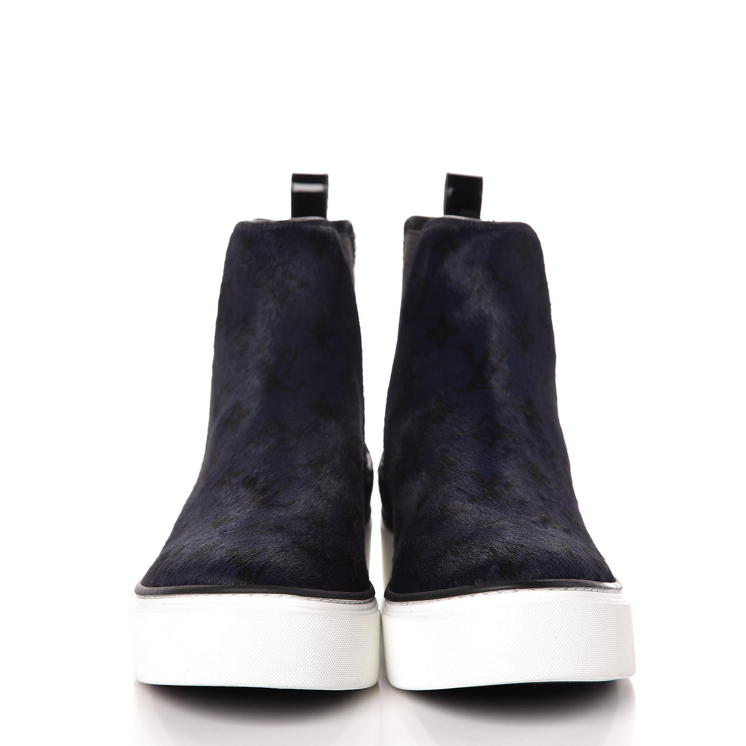 Louis Vuitton Pony Hair Moonwalk Sneaker Boot 39.5 Marine 2 of 8