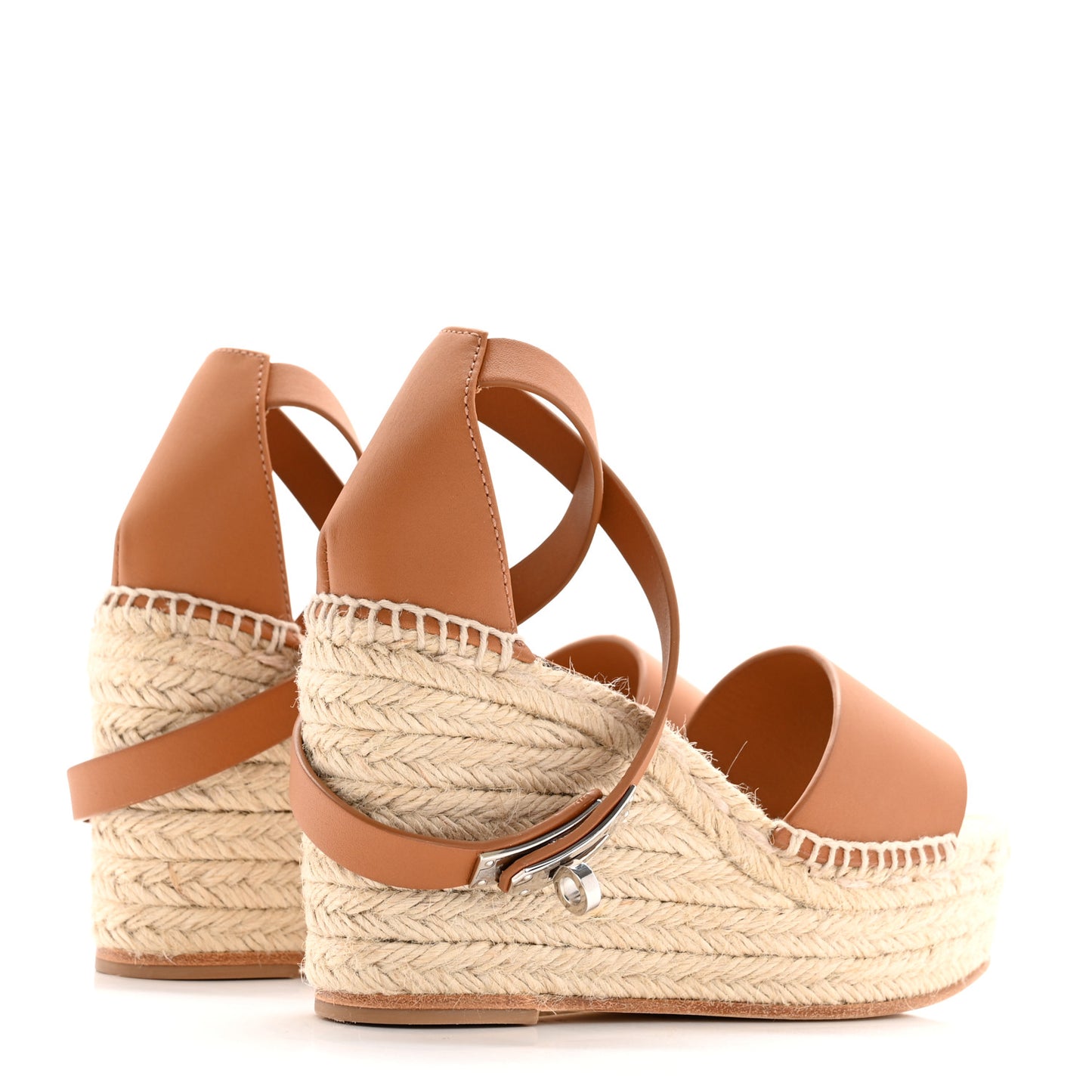 Calfskin Tipoli Espadrille Wedge Sandals 35 Gold