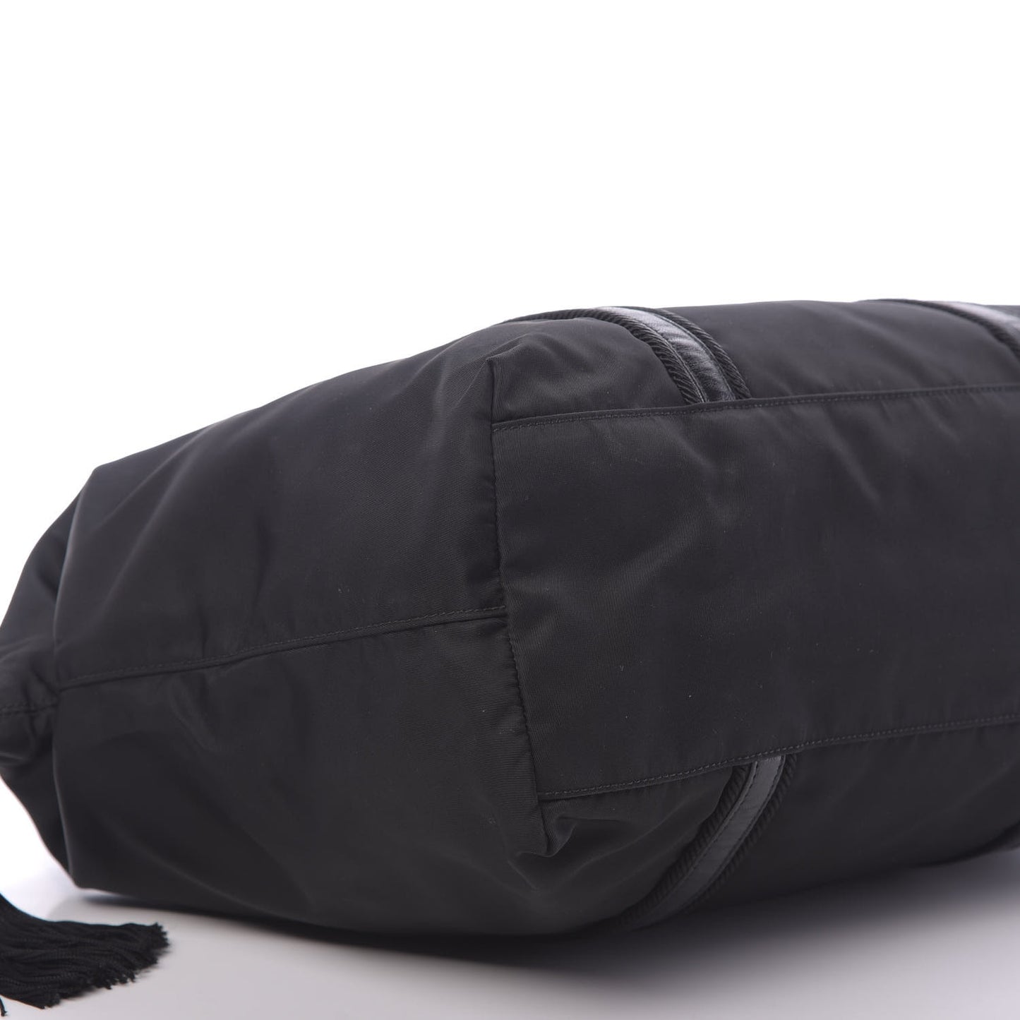 Tessuto Nylon Tassel Duffel Bag Black