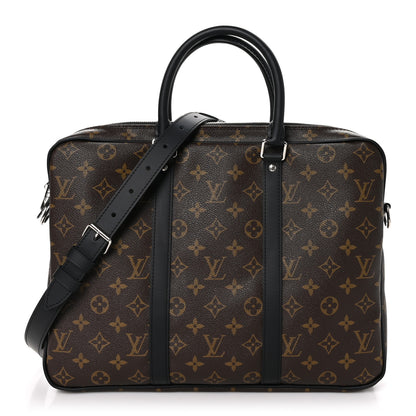 Louis Vuitton Monogram Macassar Porte-Documents Voyage PM 1 of 9