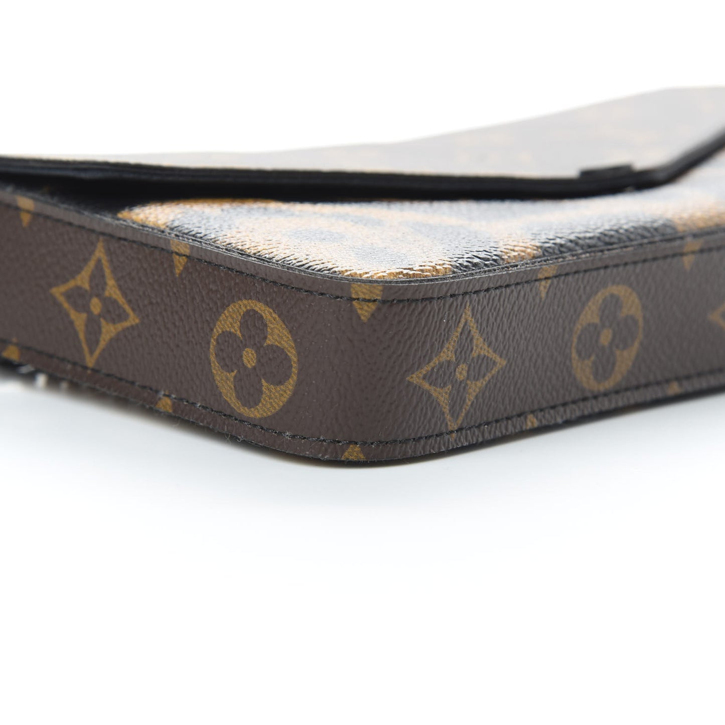 Monogram Animal Print Pochette Felicie Chain Wallet