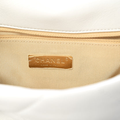 Chanel Lambskin Quilted Medium 19 Flap White 5 of 10