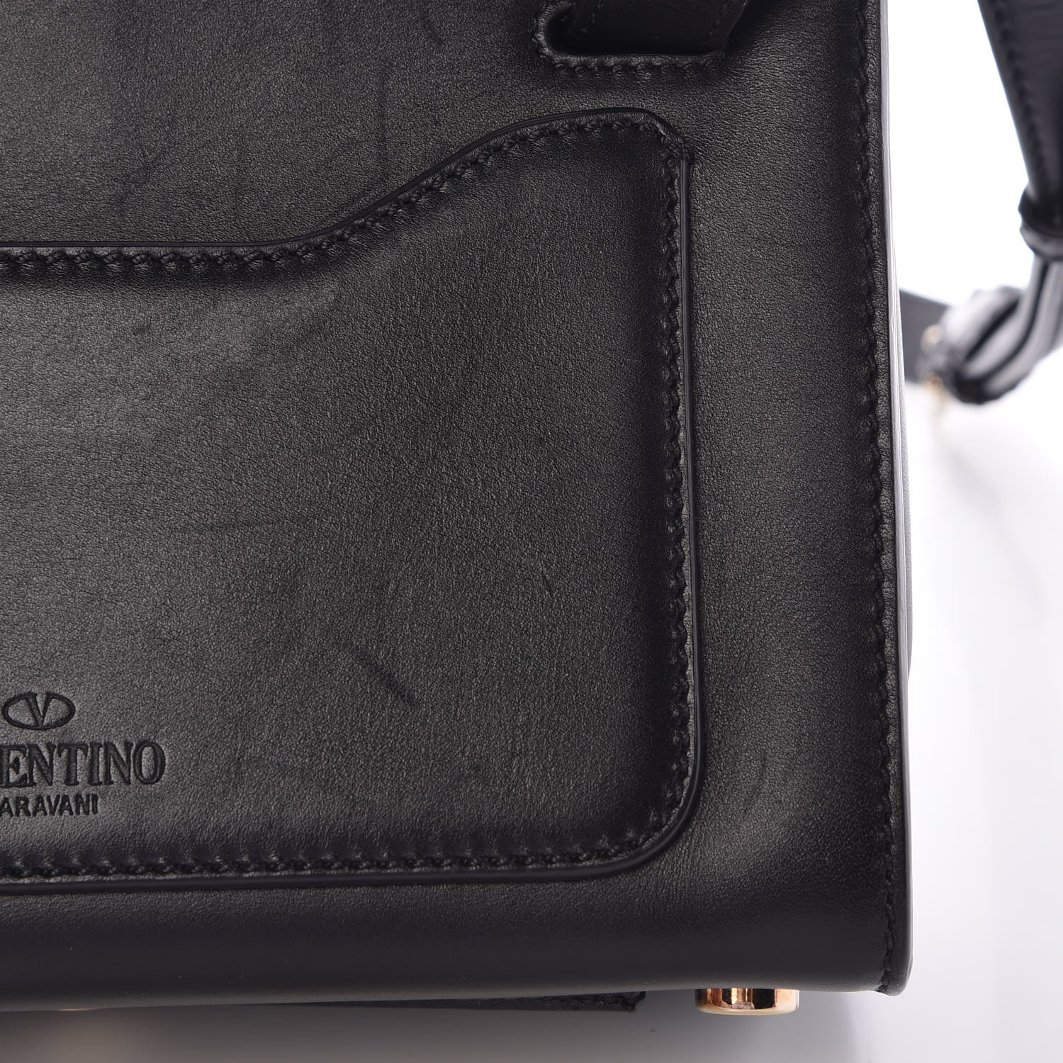 Valentino Garavani Calfskin Studded Small Joylock Satchel Black 13 of 15