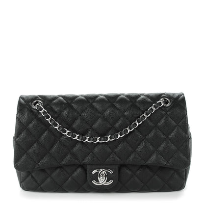 Chanel Caviar Quilted Jumbo Easy Flap Black 1 of 8