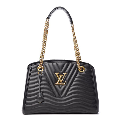 Louis Vuitton Calfskin New Wave Chain Tote Black 1 of 9