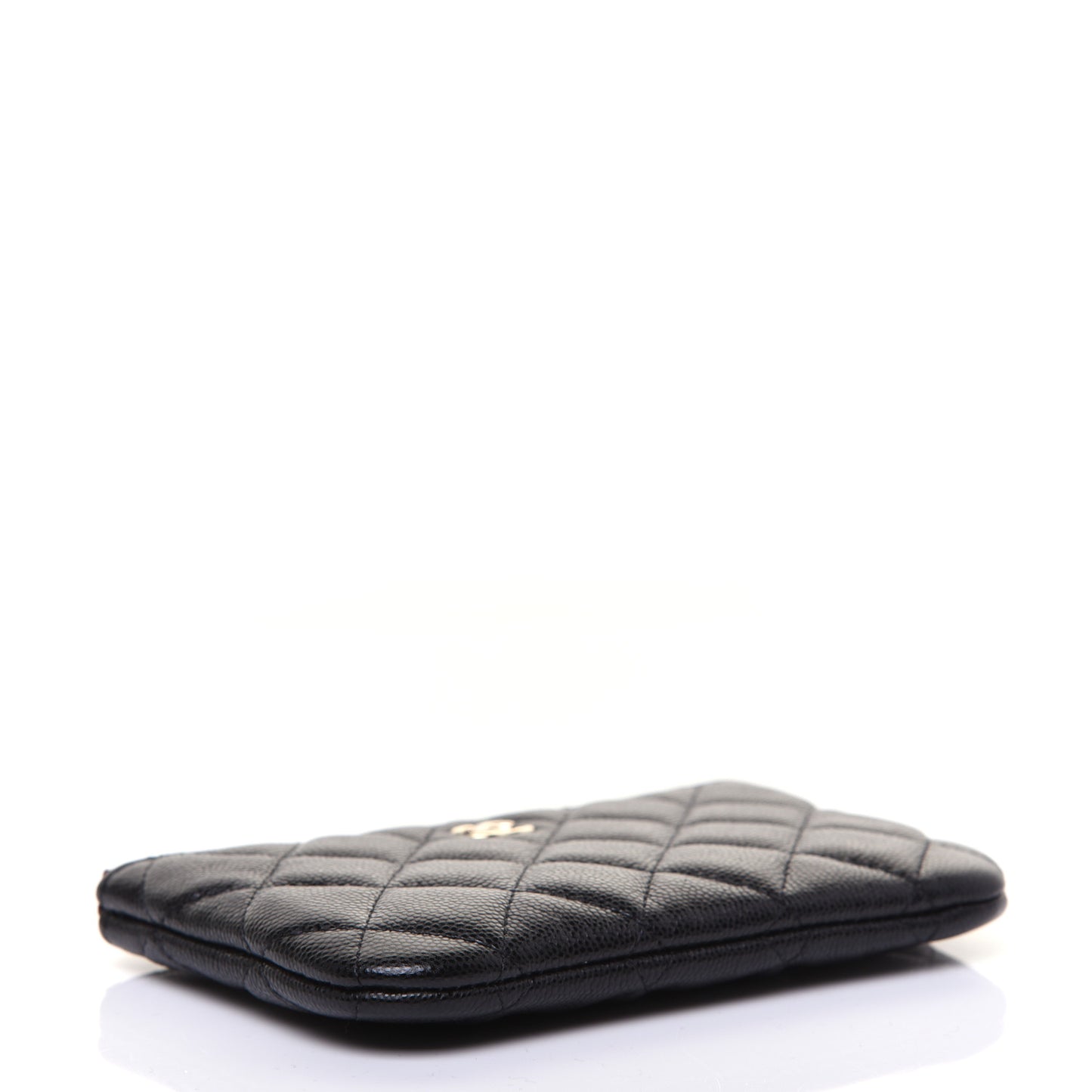 Caviar Quilted Small Cosmetic Case Black