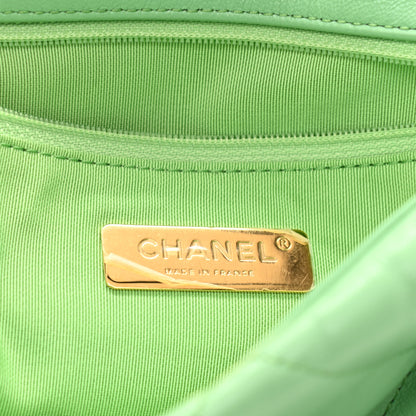 Chanel Lambskin Quilted Large Chanel 19 Flap Light Green 6 of 10