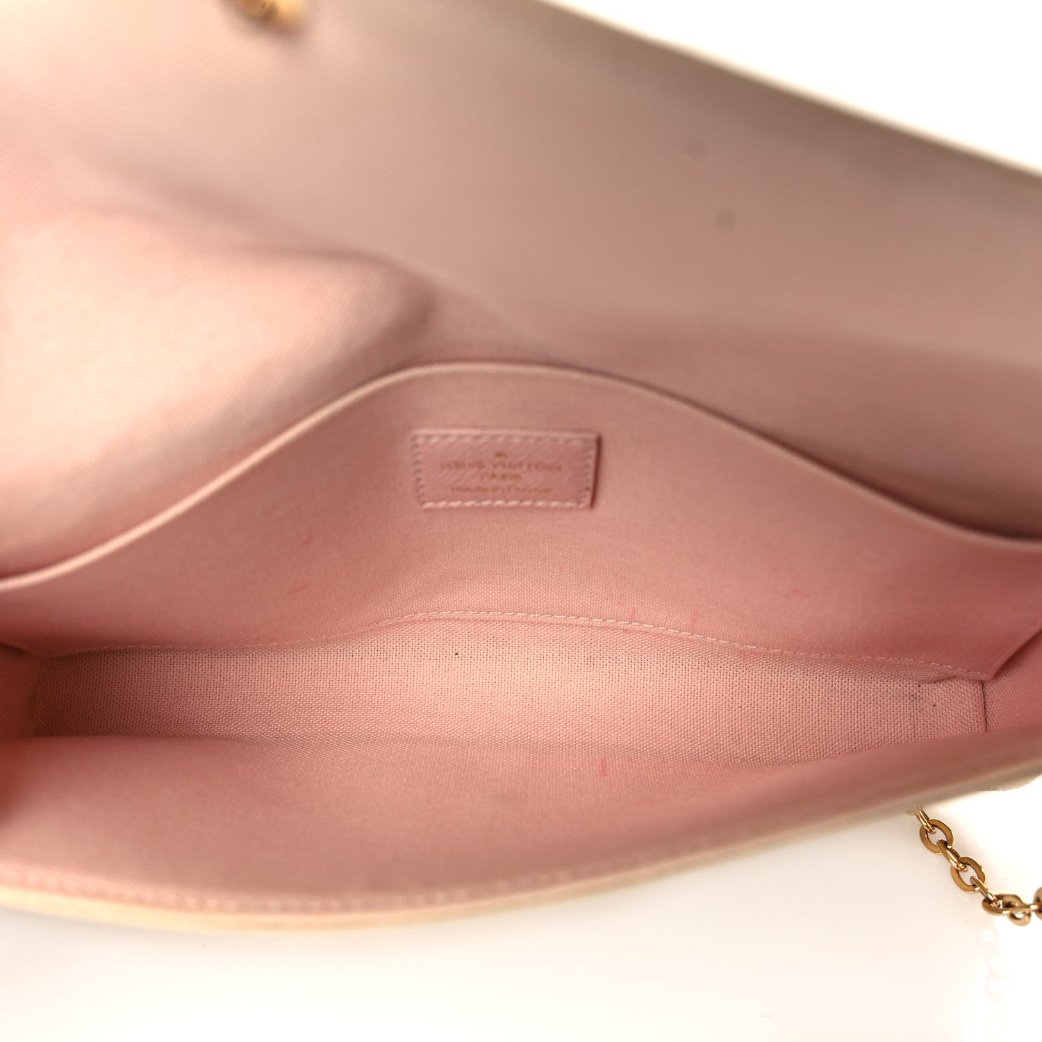 Louis Vuitton Damier Azur Pochette Felicie Chain Wallet Rose Ballerine 5 of 9