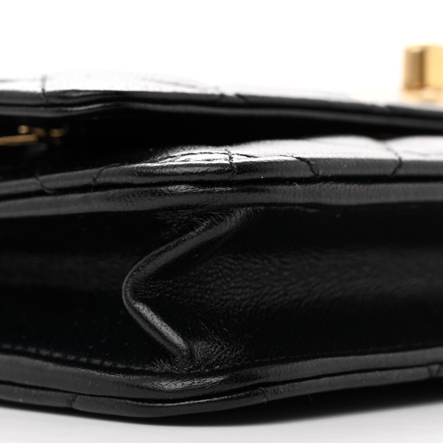 Chanel Lambskin Quilted CC Pearl Wallet on Chain WOC Black 10 of 12