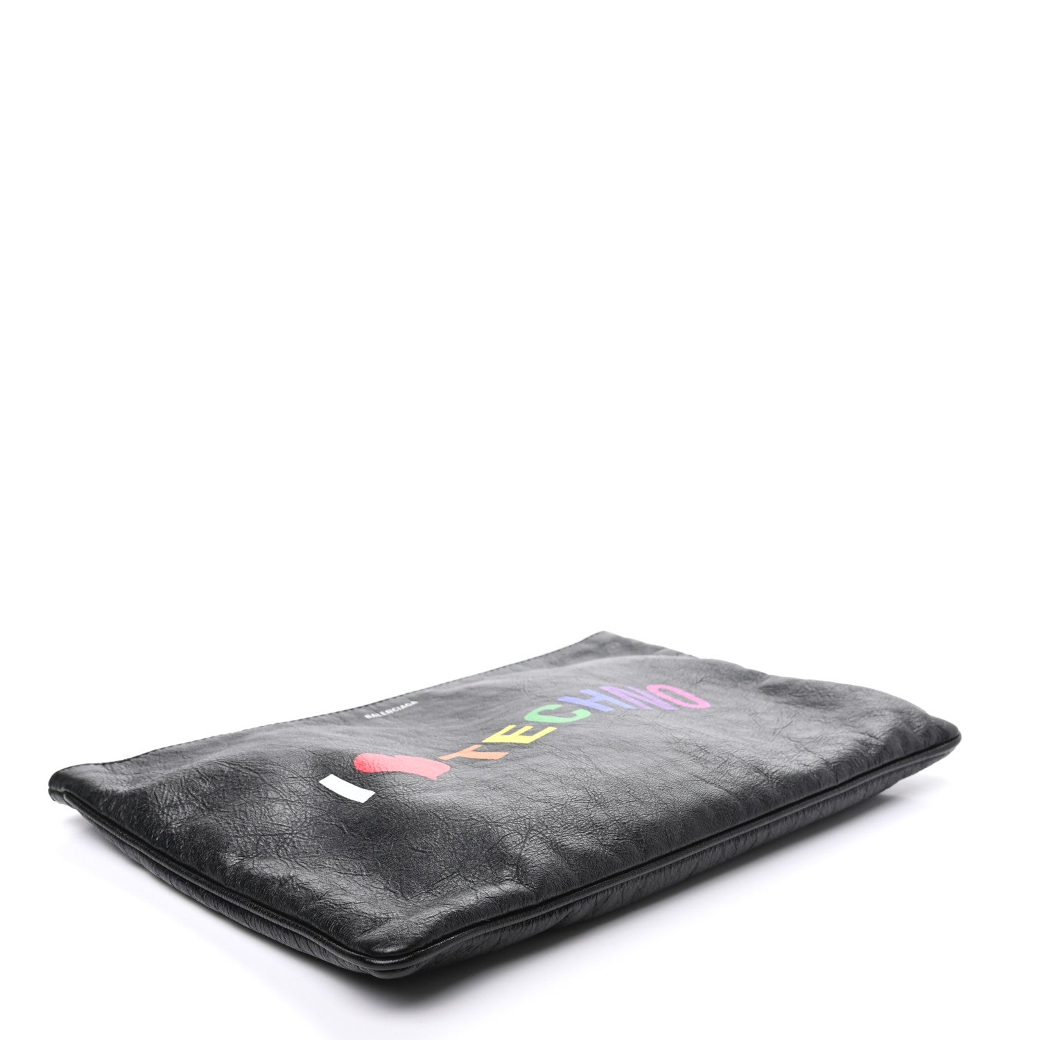 Balenciaga Lambskin Supermarket I Love Techno Pouch Black 4 of 7