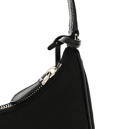 Prada Tessuto Nylon Saffiano Mini Re-Edition 2005 Bag Black 12 of 13