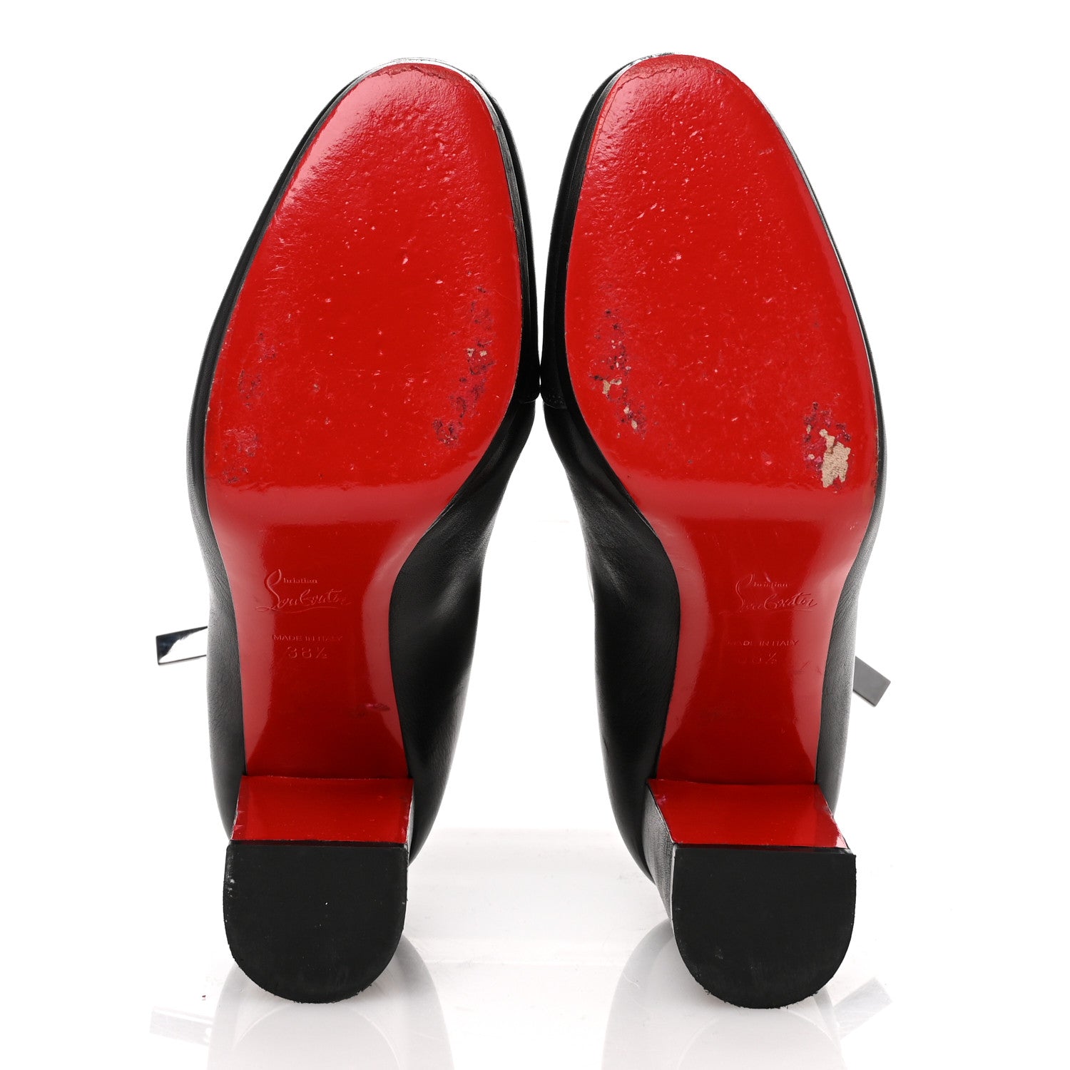 Christian Louboutin Calfskin Birgitta 100 Zip Around Ankle Boots 38.5 Black 6 of 12