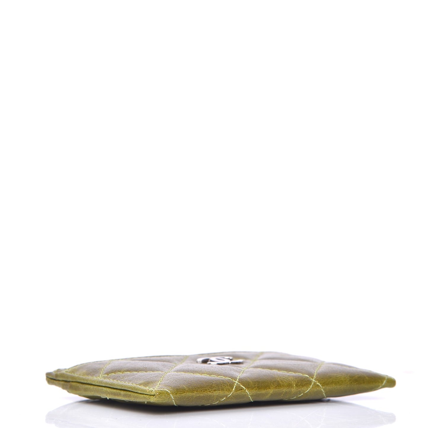 Llama Quilted Card Holder Green