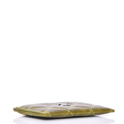 Chanel Llama Quilted Card Holder Green 4 of 9