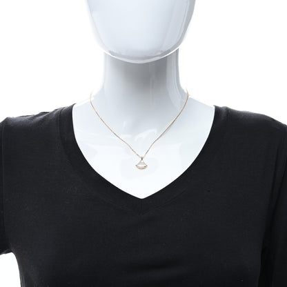 Bulgari 18K Rose Gold Diamond Mother of Pearl Small Divas' Dream Pendant Necklace 3 of 5