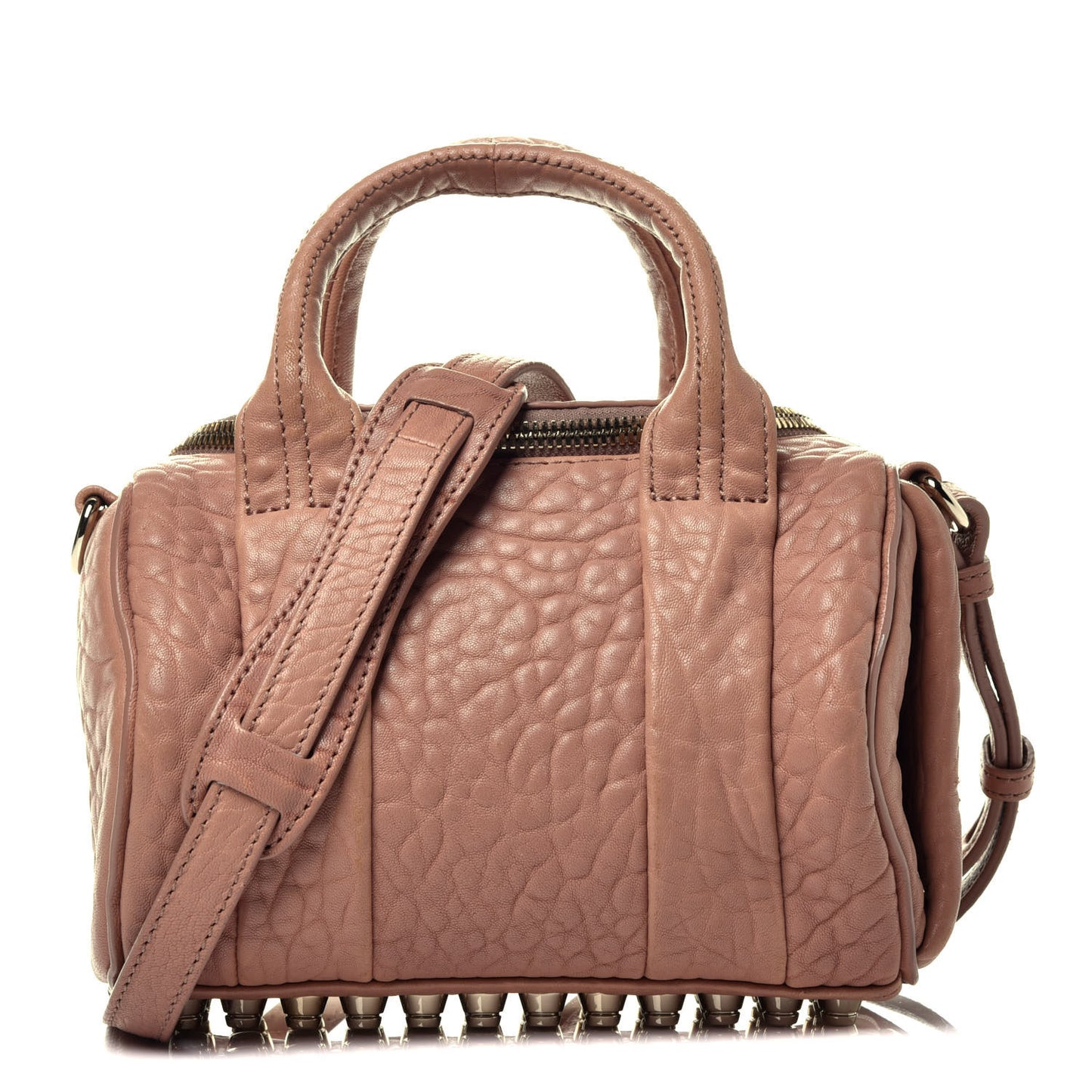 Pebbled Lambskin Mini Rockie Latte Gold Hardware