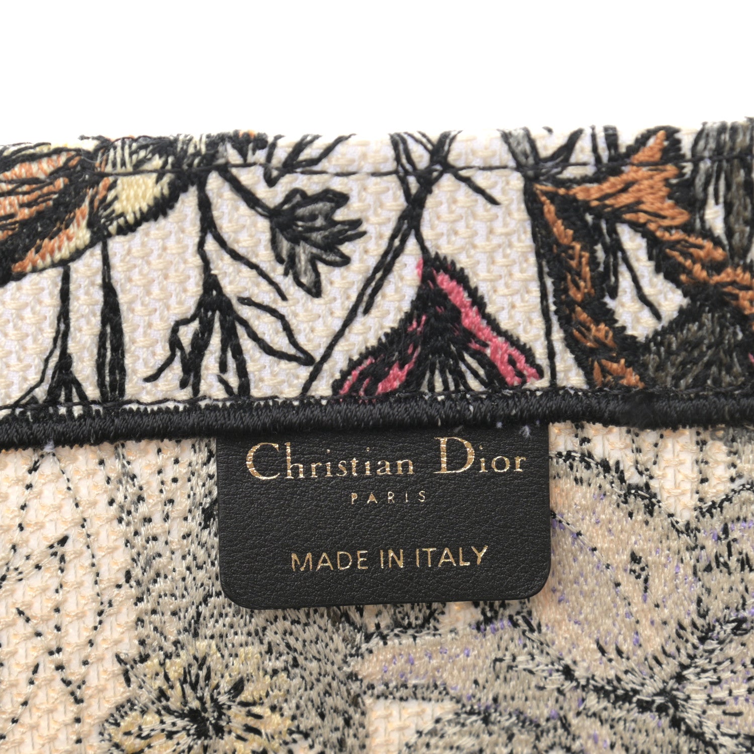 Christian Dior Canvas Embroidered Medium Mille Fleurs Book Tote Multicolor 6 of 11