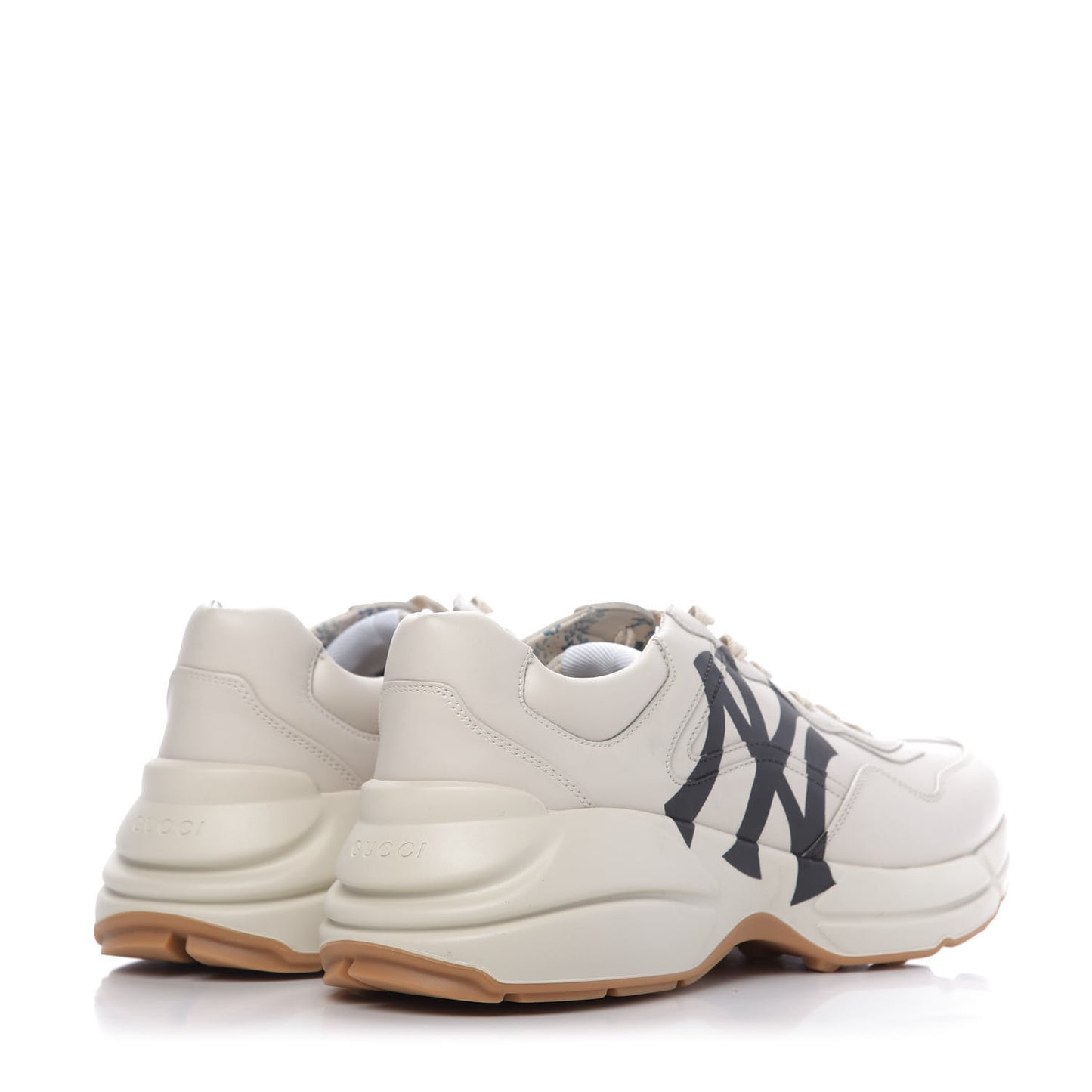 X MLB Calfskin NY Yankees Mens Rhyton Sneakers 8.5 Mystic White