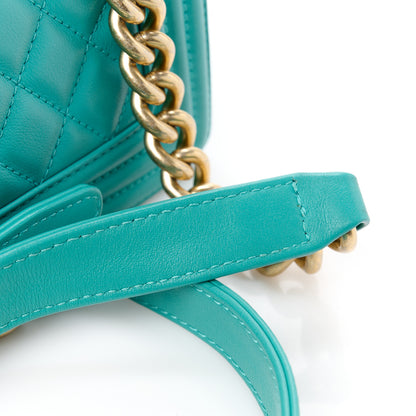 Chanel Calfskin Quilted Medium Boy Flap Turquoise 12 of 12