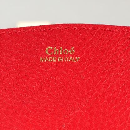 Chloe Grained Lambskin Medium Drew Shoulder Bag Plaid Red 7 of 9