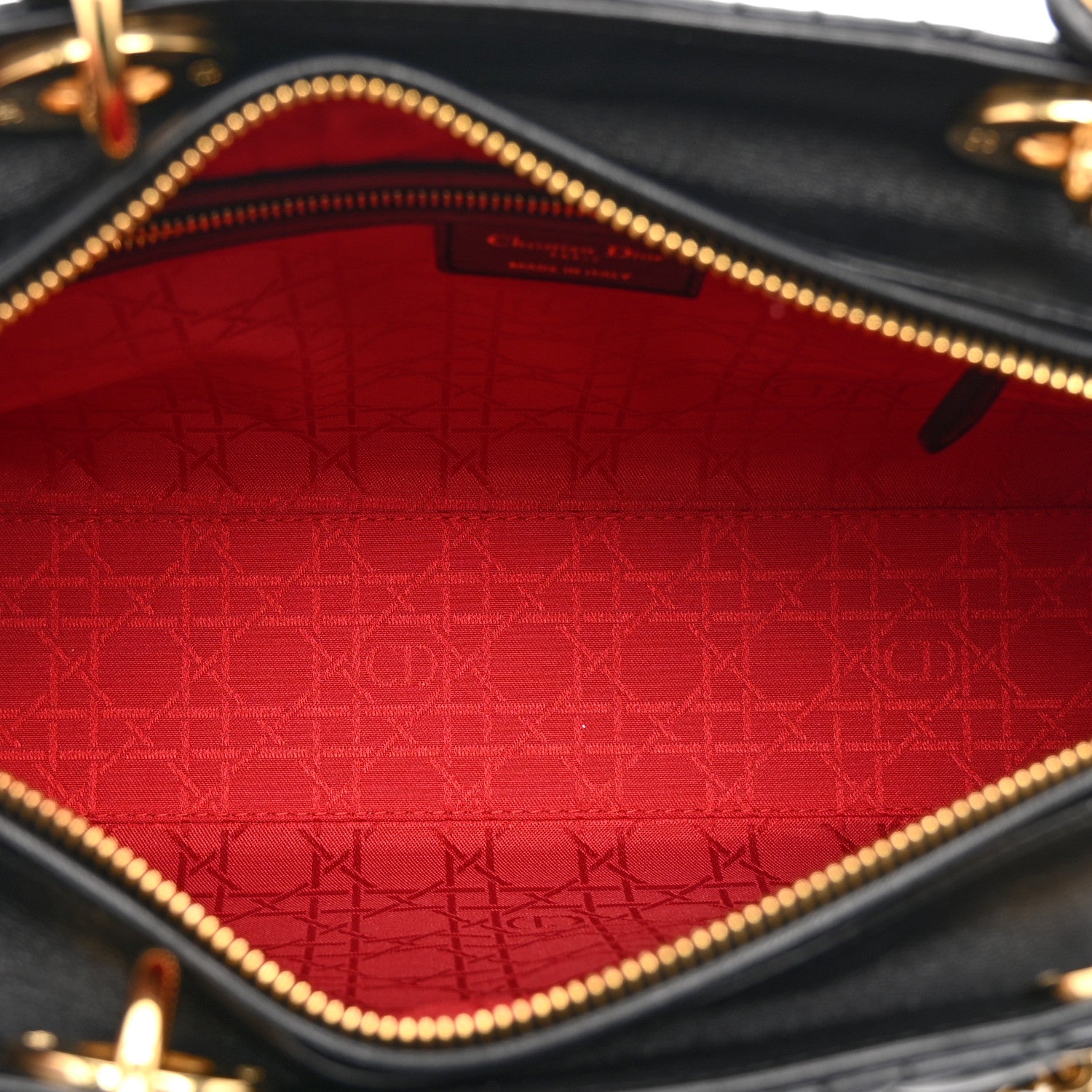 Christian Dior Lambskin Cannage Large Lady Dior Black 5 of 10