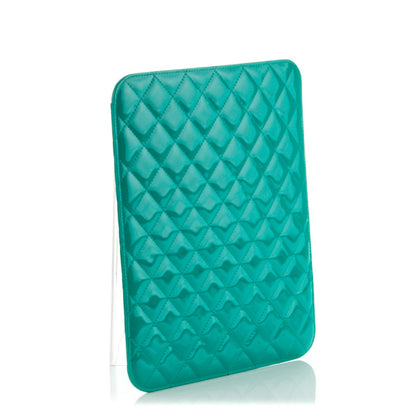 Chanel Patent Quilted iPad Case Green 3 of 11