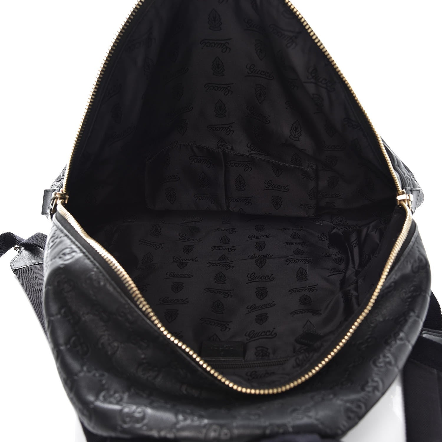 Gucci Guccissima Medium Classic Backpack Black 5 of 12